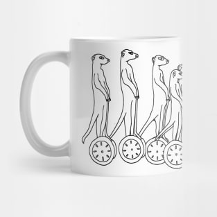 Meerkat on segway lines Mug